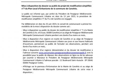 avis au public